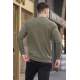 Khaki Designed Knitwear Sweater 5963 - Haki