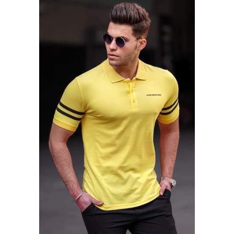 Madmext Men Yellow Polo T-shirt 4984 - Sarı