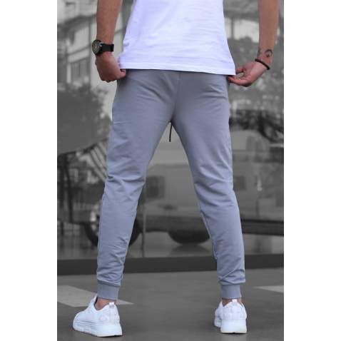 Madmext Men Elastic Bottom Smoke Gray Sweatpants 4821 - Füme