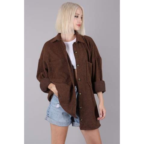 Camel Oversized Overshirt MG1562 - Camel