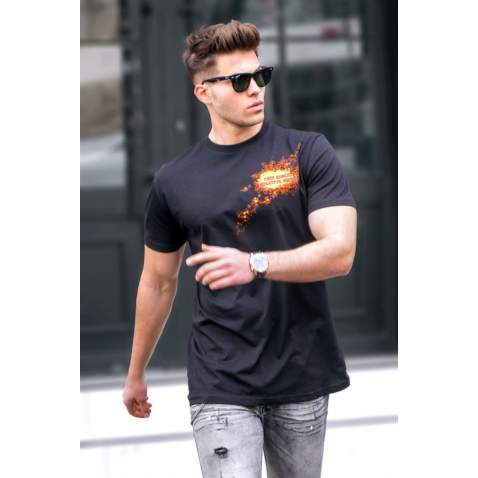 Madmext Men Black T-shirt 5367 - Siyah