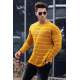 Madmext Mustard Striped Knitwear Jumper 9412 - Hardal