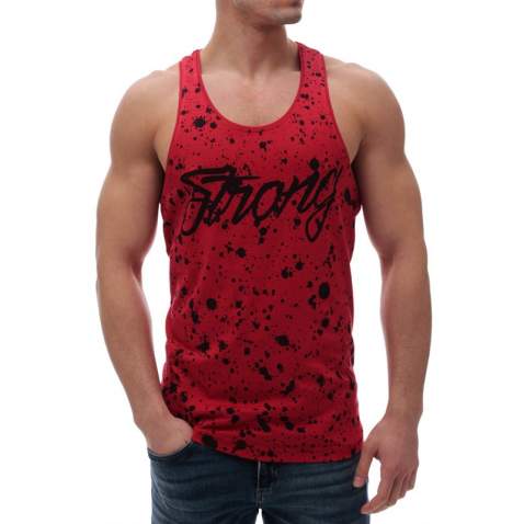 Sleeveless T-Shirt In Printed Red 2888 - Kırmızı