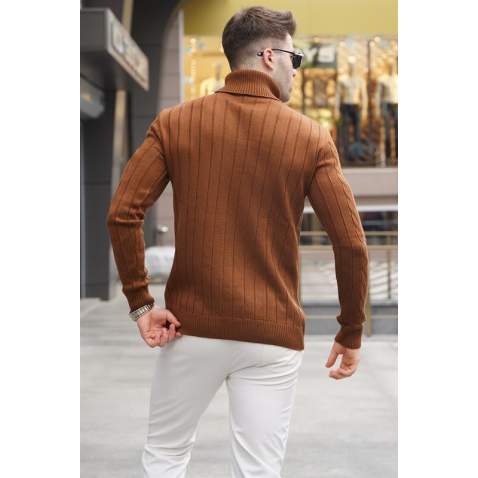 Camel Turtleneck Knitwear Sweater 5763 - Camel