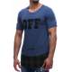 Madmext Men Printed Indigo T-shirt 2576 - İndigo