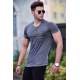 Madmext Dark Grey Printed T-shirt for Men 4450 - Antrasit