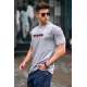 Madmext Men Printed Dye Gray T-shirt 5814 - Boyalı gri