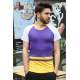 Madmext Purple Striped T-shirt for Men 3014 - Mor