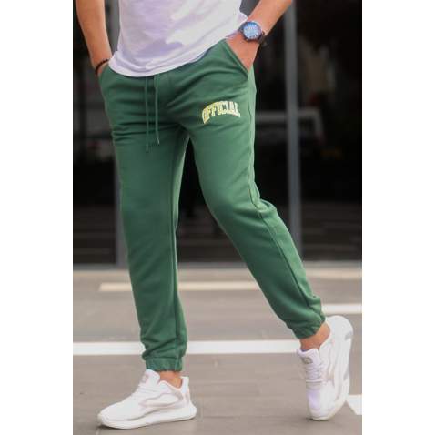 Madmext Printed Green Sweatpants For Men 5616 - Yeşil