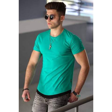 Madmext Green Basic T-shirt for Men 4465 - Yeşil