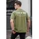 Men Printed Khaki Oversize T-Shirt - Haki