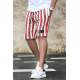 Madmext Red Striped Capri for Men 2915 - Kırmızı