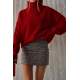 Mad Girls Turtleneck Red Sweater MG1252 - Kırmızı