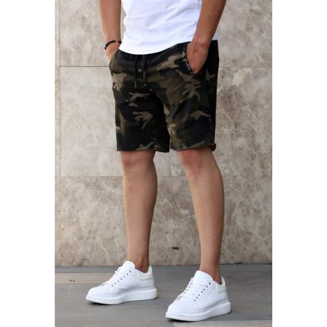 Madmext Men Regular Fit Khaki Shorts 5415 - Haki