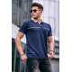 Men Basic Navy Blue Polo T-Shirt - Lacivert