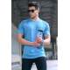 Madmext Men Blue T-shirt 5804 - Mavi