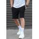 Men Black Capri Shorts - Siyah