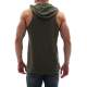 Sleeveless T-Shirt In Hooded Khaki 2893 - Haki yeşili