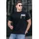 Madmext Black Printed T-shirt for Men 4959 - Siyah