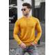 MMadmext Yellow Crewneck Sweaters For Men 5656 - Sarı