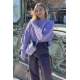 Women Lilac Knitted Basic Sweater MG1304 - Lila