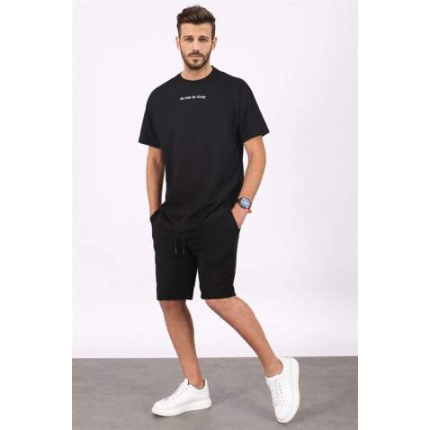 Madmext Men Black Shorts Set 5382 - Siyah