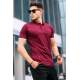 Men Basic Maroon Polo T-Shirt - Bordo