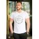 Madmext White Printed T-shirt for Men 2994 - Beyaz