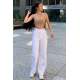 Mad Girls White Palazzo Jeans Mg1189 - Beyaz