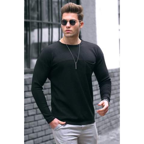 Madmext Men Black Sweater 4912 - Siyah