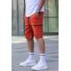 Men Tile Red Capri Shorts 5738 - Kiremit