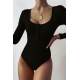 Mad Girls Black Bodysuit MG1015 - Siyah