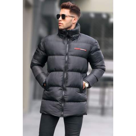 Black Basic Puffer Jacket 5776 - Siyah