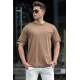 Madmext Men Front Pocket Brown T-shirt 5228 - Kahverengi