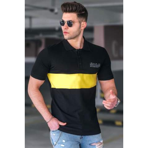 Madmext Men Black Polo T-shirt 4973 - Siyah