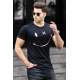 Madmext Men Printed Black T-shirt 5060 - Siyah