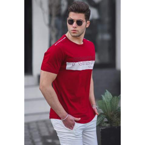 Madmext Men Maroon T-shirt 4998 - Bordo