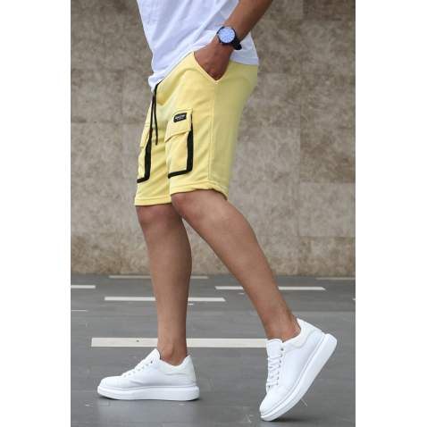 Madmext Yellow Capri Shorts 4847