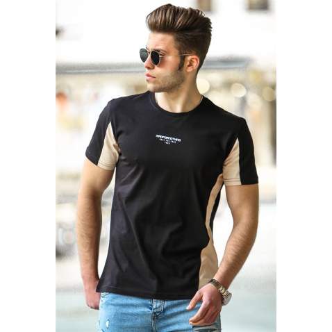 Madmext Black T-shirt for Men 4542 - Siyah