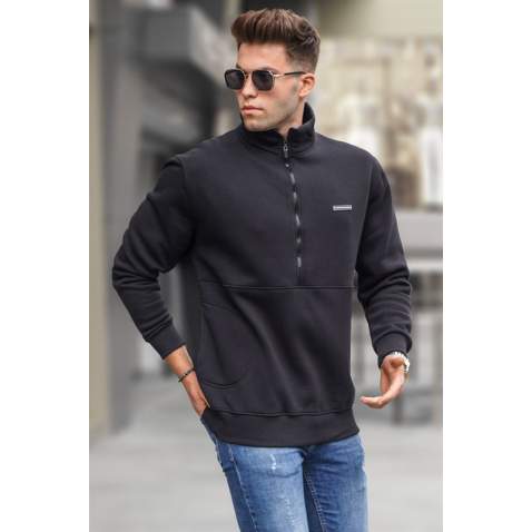 Madmext Men Black Sweatshirt 5316 - Siyah