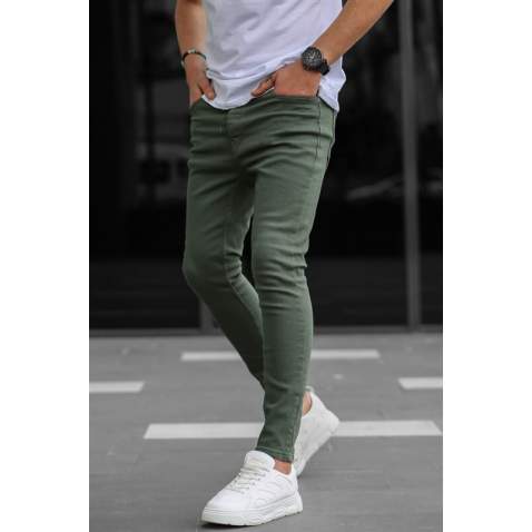 Men Green Slim Fit Jeans - Yeşil