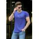 Madmext Men Blue Plain T-shirt 4516 - Saks