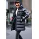 Black Hoodie Puffer Jacket 5742 - Siyah