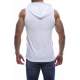 Madmext Men White Tank Top Hoodie 2858 - Beyaz