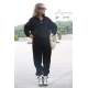 Black Polar Fleece Tracksuit MG1546 - Siyah