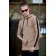 Madmext Camel Striped Hoodie 4151 - Camel