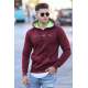 Madmext Claret Red Printed Sweatshirt 4389