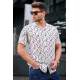 Madmext Men White Designed Shirt 5533 - Beyaz