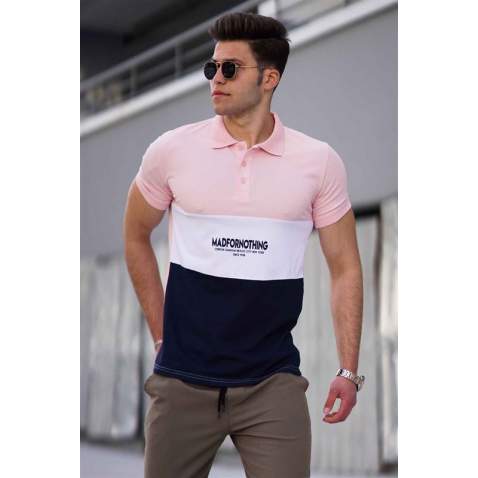 Madmext Three-Tone Polo Shirt 4557