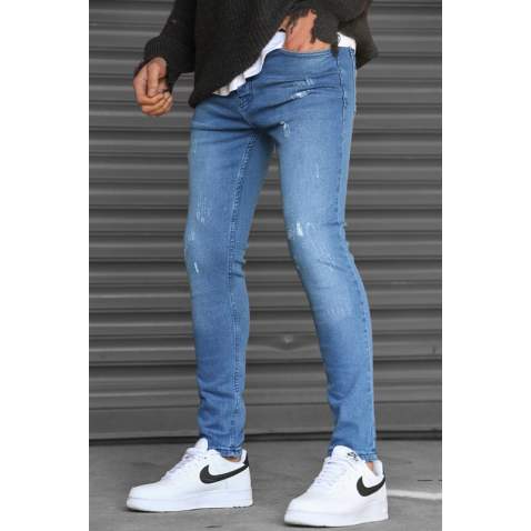 Madmext Men Skin Fit Blue Jeans 5712 - Açık mavi